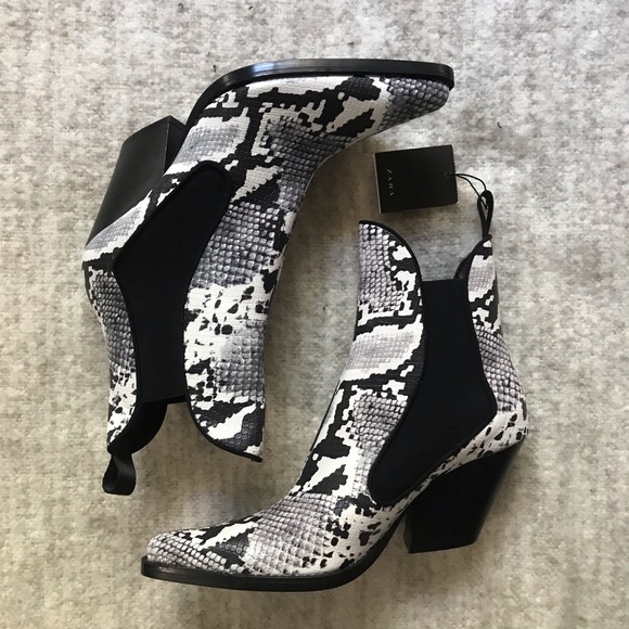 zara snake cowboy boots